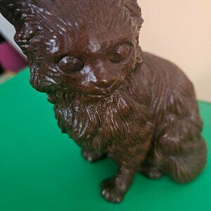 vintage red mill sitting cat figurine made from resin